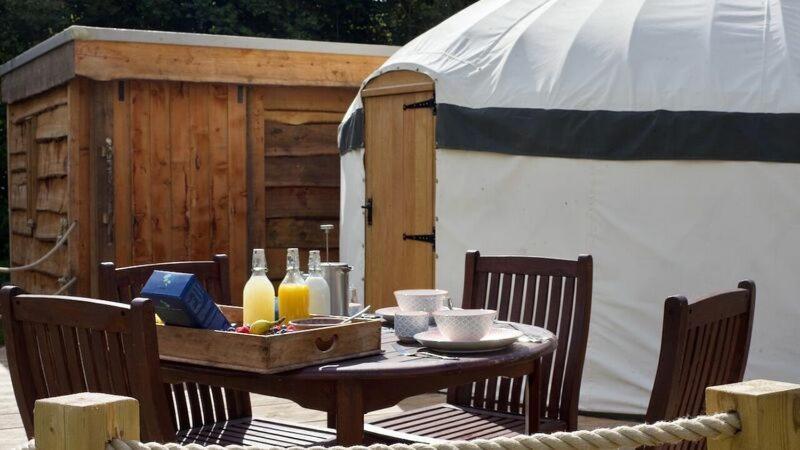 فندق Bracken Yurt At Walnut Farm Glamping Netherbury المظهر الخارجي الصورة